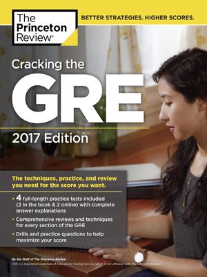 cover image of Cracking the GRE with 4 Practice Tests, 2017 Edition